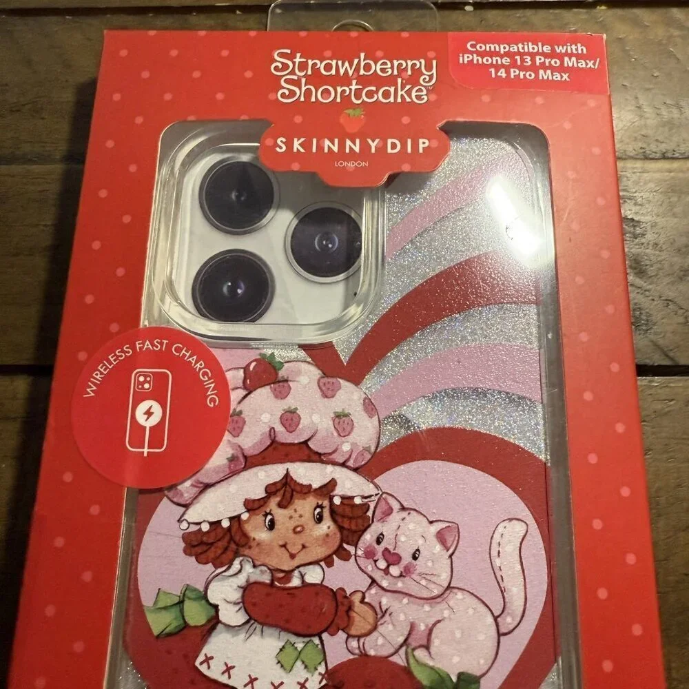 NEW SKINNYDIP STRAWBERRY SHORTCAKE IPHONE 13 & 14 PRO MAX PHONE CASE